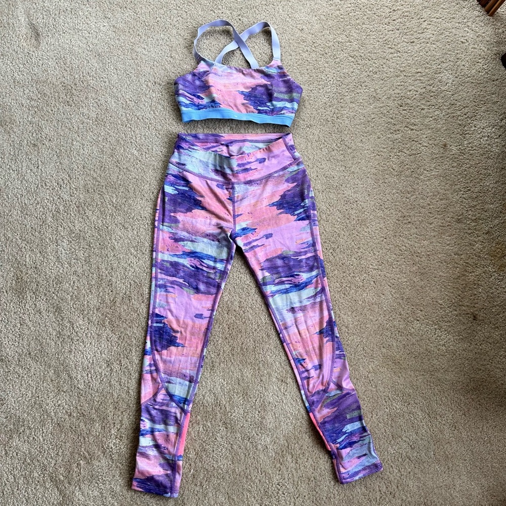 All in Motion Pink and Purple Work Out Set